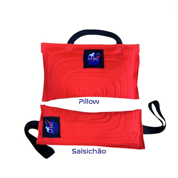 Mordedor pillow + salsichão vermelho 