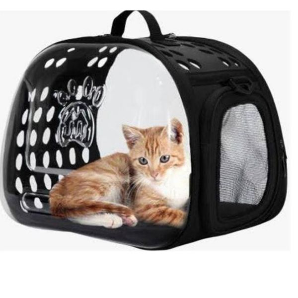 Bolsa luxo transparente para pets cachorros e gatos