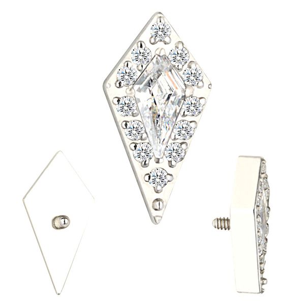 Piercing Labret Trapezio Cravejada 