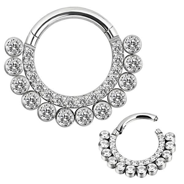 Argola Segmentada Com Pedras Cz Lapidadas