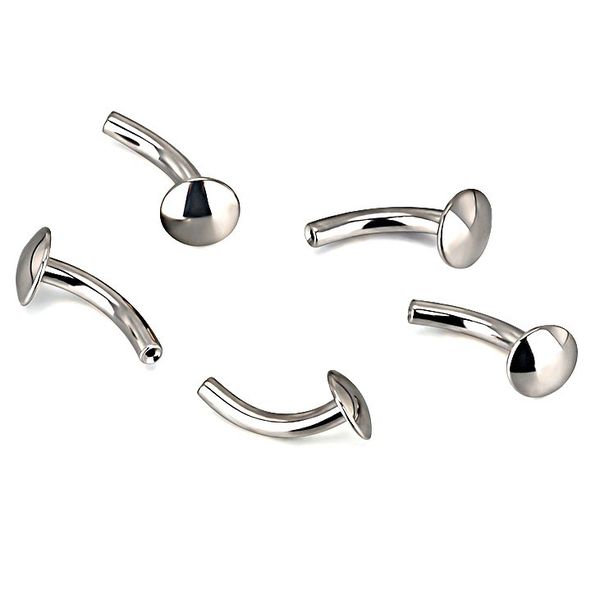  Piercing de umbigo de titânio flutuante hipoalergênico Titânio Polido (Push Pin) ( Para montagem )