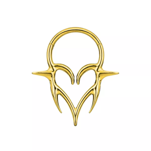 Piercing Argola Segmentada Formato Coração 