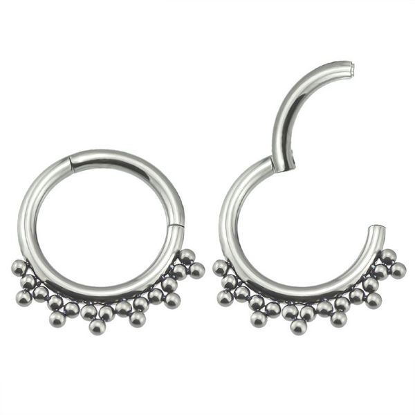  Argola Ornamentada Com Mini Esferas Tribais Modelo Clik