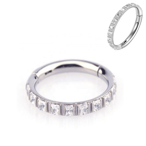 Argola Com Conjunto Cz De 10 Pedras