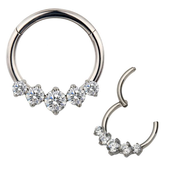 Argola Com O5 Pedras Cz Lapidadas