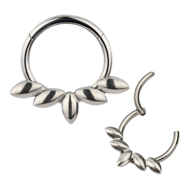 Argola Segmentada Com Ornamento Liso Clicker