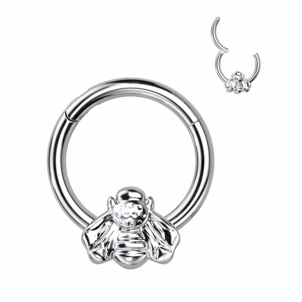 Argola Titanio Abelhinha Modelo Clik