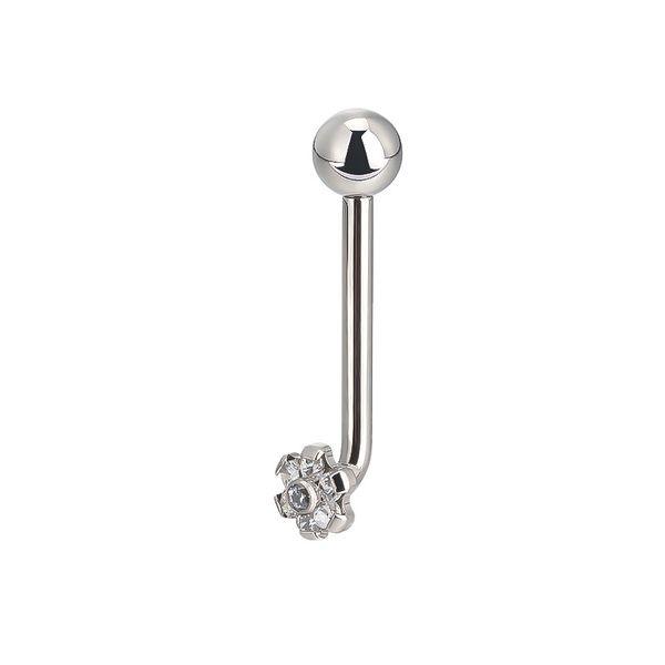 Piercing Intimo Cristina Com 05 Pedras Cz Formato Flor