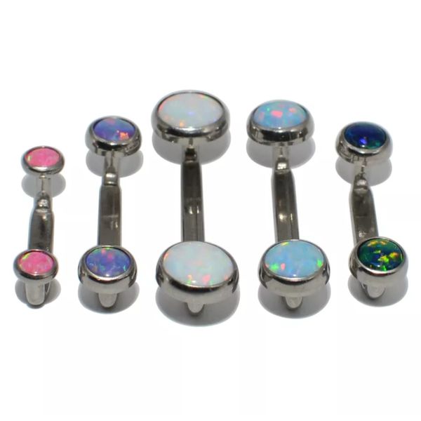 Piercing Surface Flat Com pedra Opala 