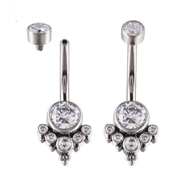 Piercing de Umbigo 6 Pedras com esferas