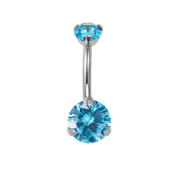 Piercing De Umbigo Com Pedra Cz
