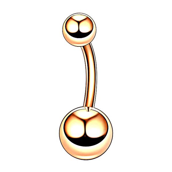 Piercing Umbigo Curvo Barbell Jóia Em Titanio ASTM F136 hipoalergênicas (Rosca Externa)