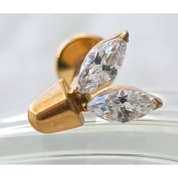  labret- Vaso com Petalas em Pedras Cz