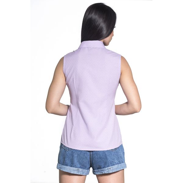 Blusa Azul Social Feminina Manga 3/4 Christie