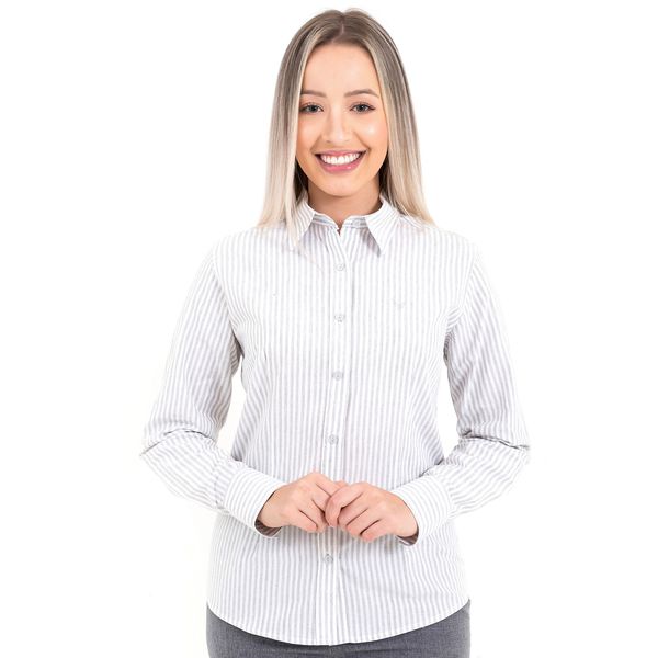 Camisa Feminina Social Listrada Manga Longa Passy