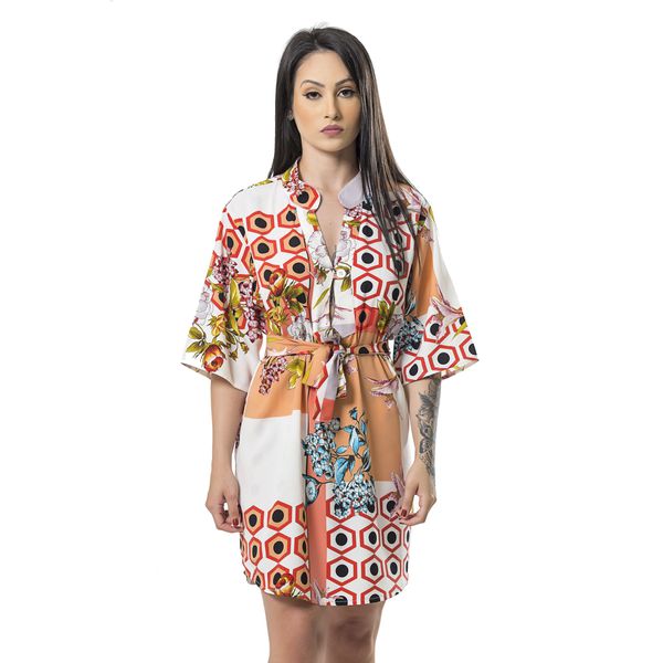 Saída de Praia Estampada Kaftan Délli