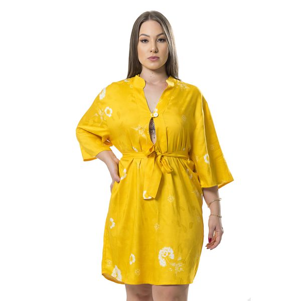 Saída de Praia Floral Kaftan Malibu