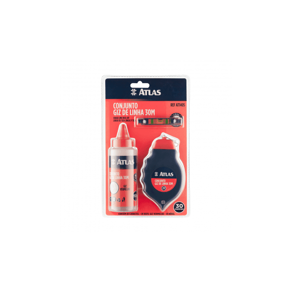 Kit De Linha e Giz Vermelho At1405 - Atlas