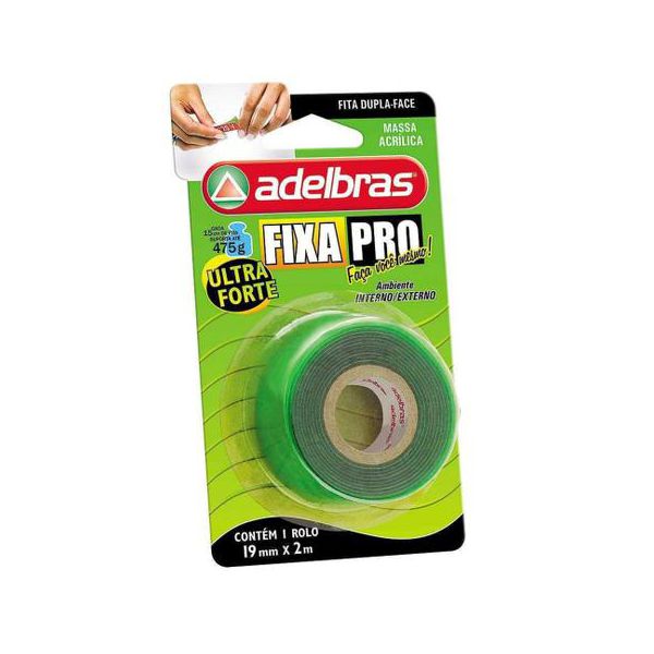 Fita Dupla Face Fixa-pró 19mmx2m - Adelbras