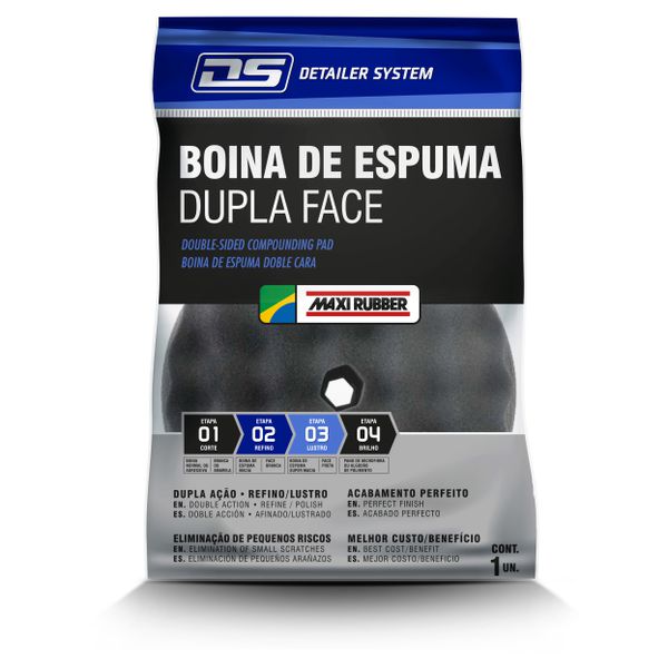 Boina De Espuma Dupla Face Branca/preta 7