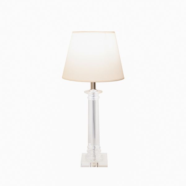 Abajur Classic Cromado / Transparente 1xe27 Bulbo Max 40w (somente Base)