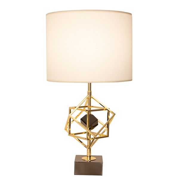 Abajur Veneto Dourado / Preto 1xe27 Bulbo Max 40w (somente Base)