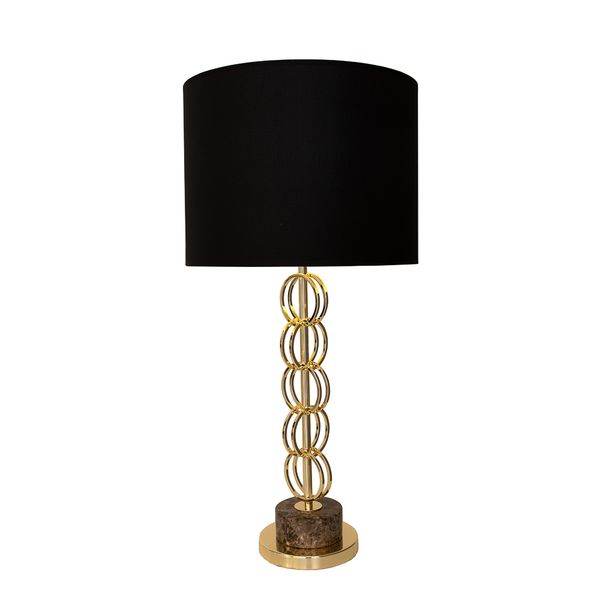Abajur Veneto Dourado / Marrom 1xe27 Bulbo Max 40w (somente Base)