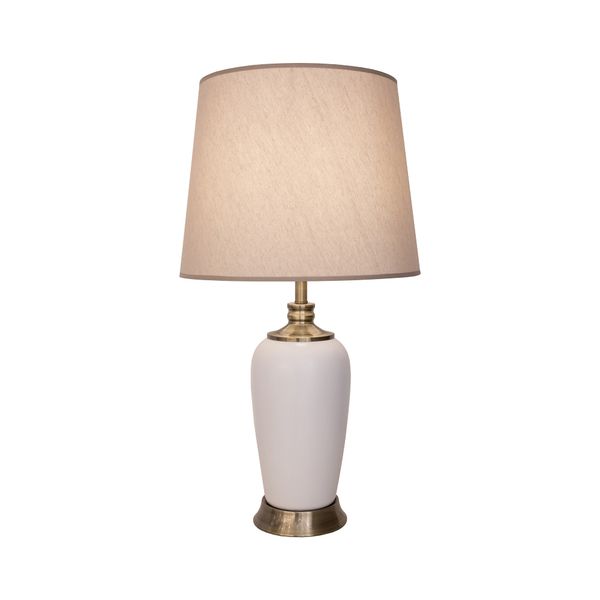 Abajur Piano Bronze / Branco 1xe27 Bulbo Max 40w (somente Base)