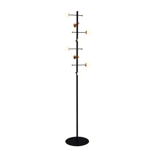 Coluna Fuxico Preto / Dourado 8xled 3w