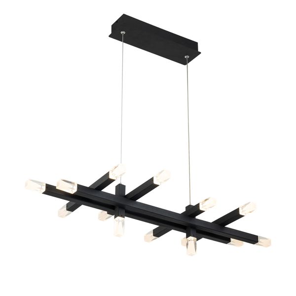 Pendente Arpoador Preto / Transparente 14xled 3w