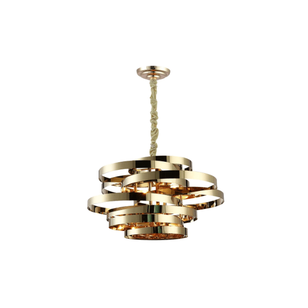 Pendente Athena Dourado 5xe14 Vela Max 40w