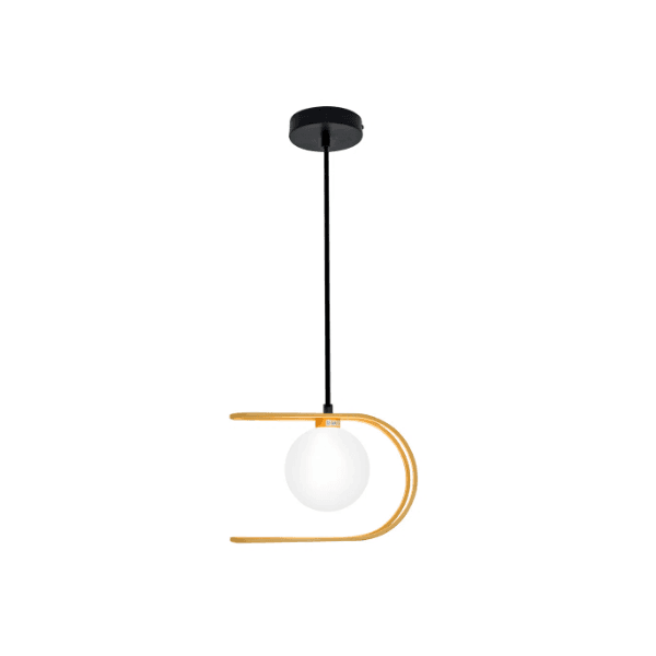 Pendente Beat Preto / Dourado 3xg9 Max 25w