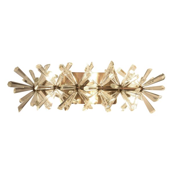 Arandela Flora Dourado Transparente 6xg4 Bipino Max 3w