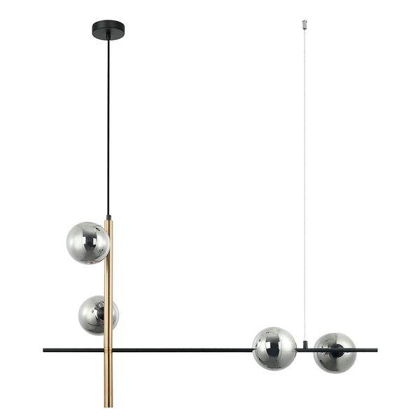Pendente Bambu Preto / Bronze 4xg9 Max 25w