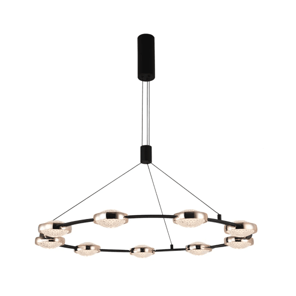 Pendente Beep Preto / Dourado 6xled 7,5w