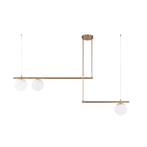 Pendente Caê Dourado / Branco 3xg9 Max 7w