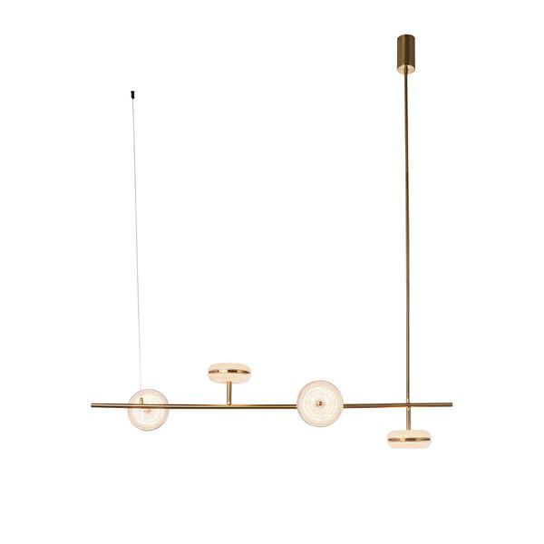 Pendente Dendê Dourado / Fosco 4xled 13w