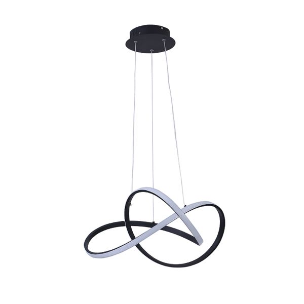 Pendente Fluire Preto / Branco 1xled 30w