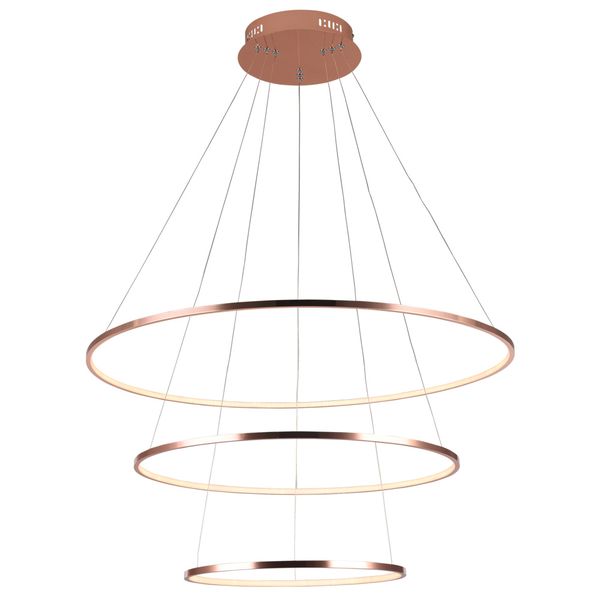 Pendente Birdie Rose Gold / Branco 3xled 17 + 13 + 9w