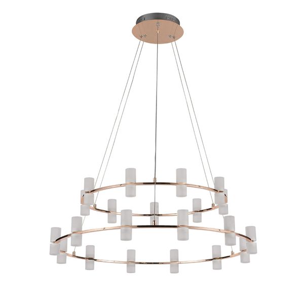 Pendente Candel Dourado / Branco 42xled 2w
