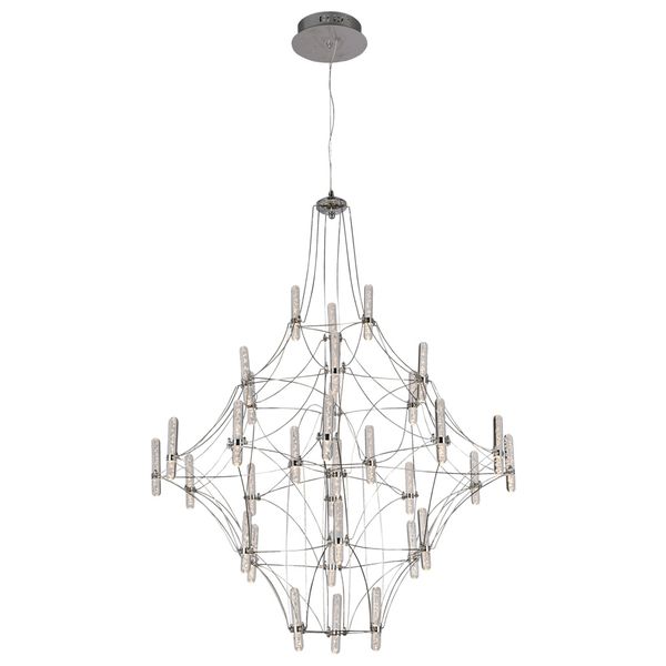 Pendente Jun Cromado / Transparente 33xled 0,8w