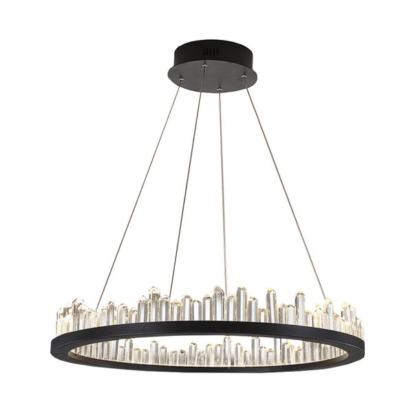 Pendente Roca Preto / Transparente 1xled 36w
