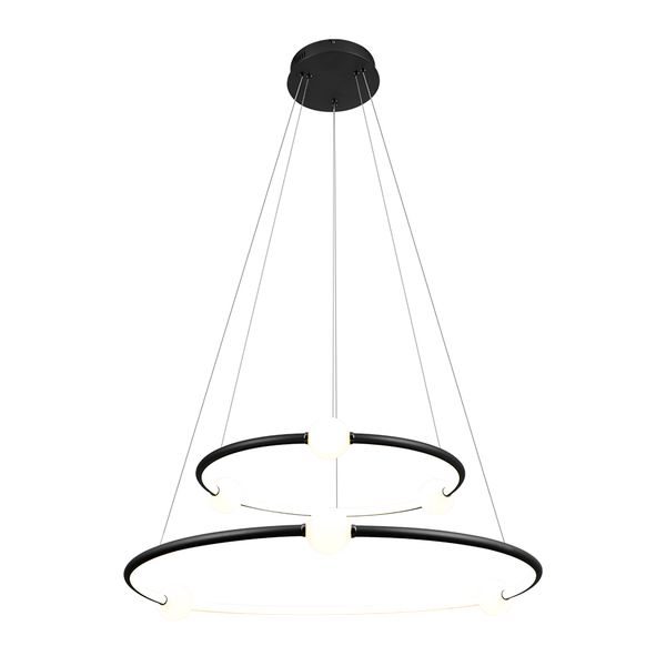 Pendente Nébula Preto / Branco 1xled 80w