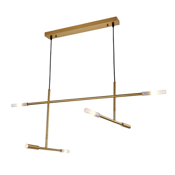 Pendente Malagueta Dourado / Branco 4xg9 Max 10w