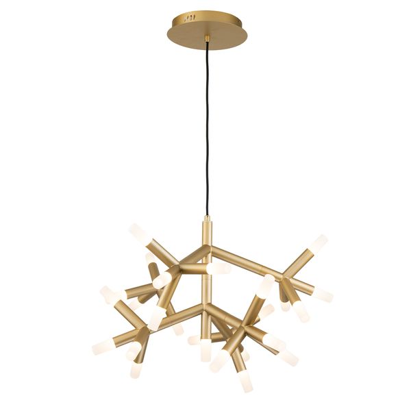 Pendente Manacá Dourado / Branco 25xled 3w
