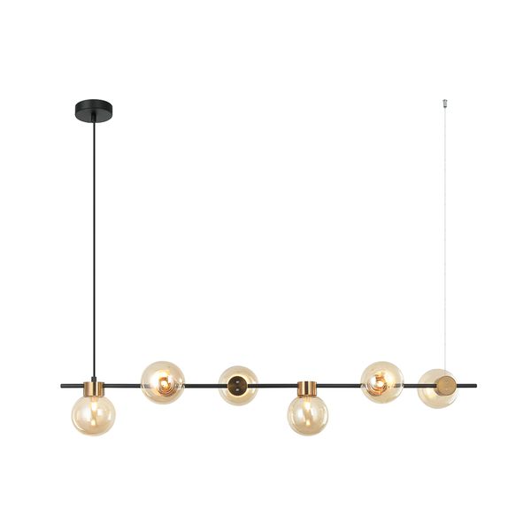 Pendente Tutu Preto / Dourado 6xg9 Max 25w
