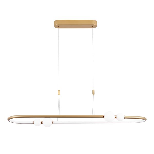 Pendente Nébula Dourado / Branco 1xled 42w