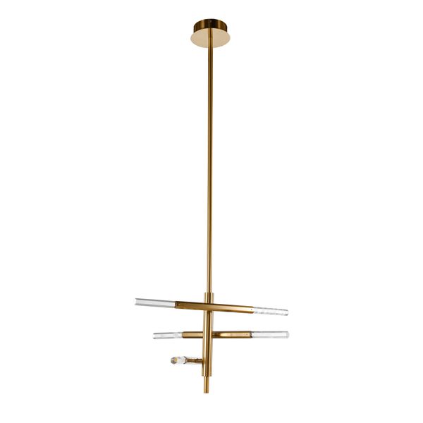 Pendente Pétra Dourado / Transparente 3xled 6w