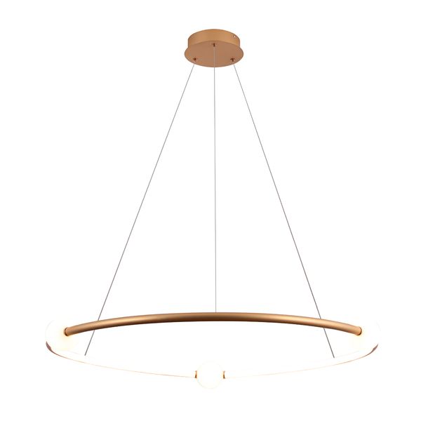 Pendente Nébula Dourado / Branco 1xled 35w