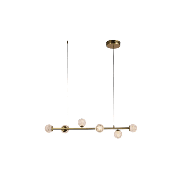 Pendente Spirit Dourado / Transparente 6xled 3w